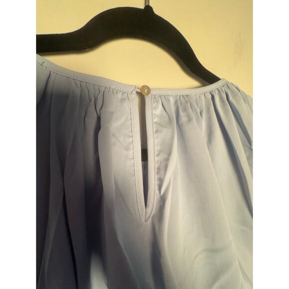 Entro Women’s Baby Blue Cut out Puff Sleeve Dress NWT Size Medium - Picture 9 of 9